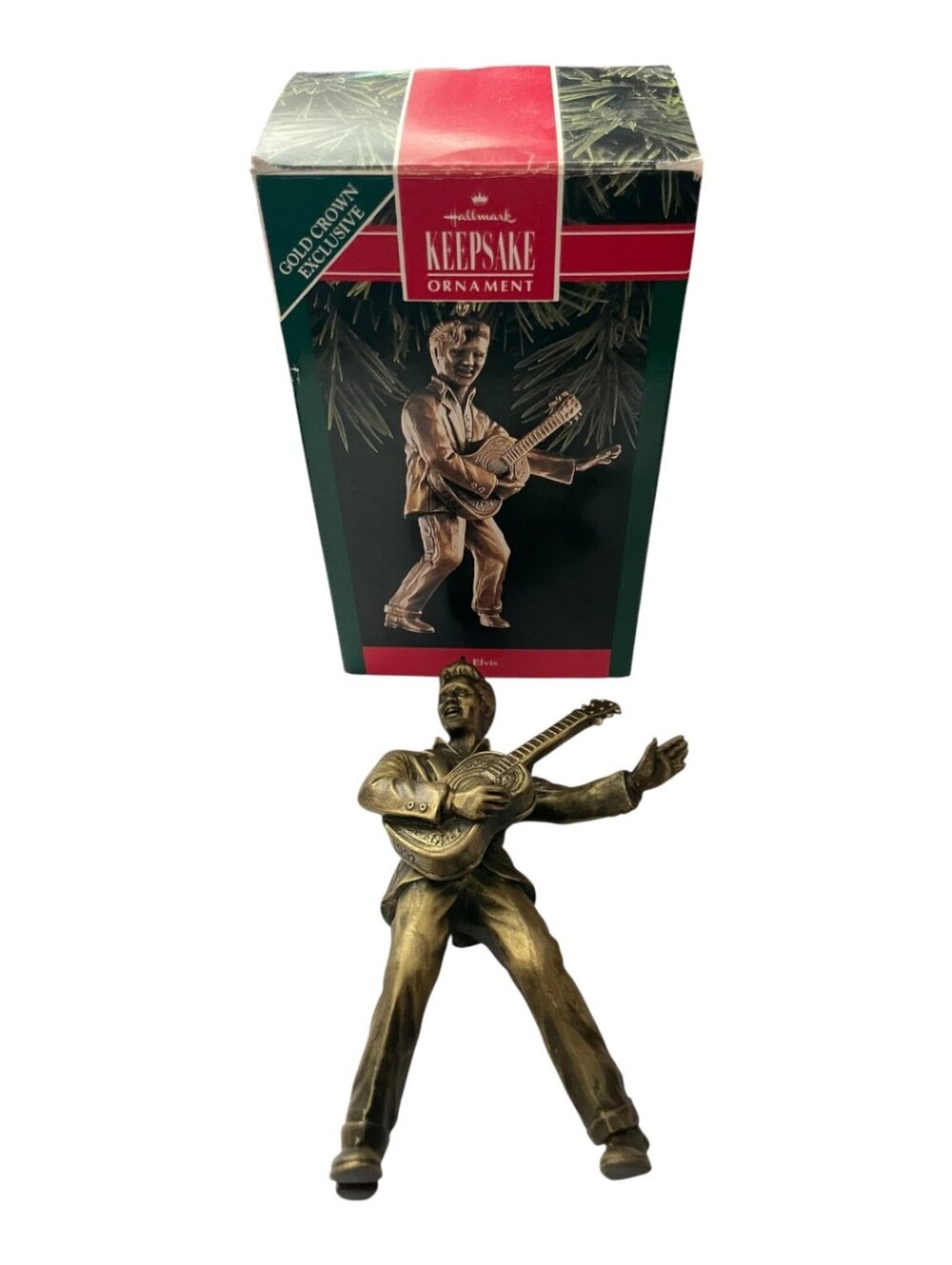 Hallmark Keepsake Elvis Presley Ornament 1992 Brass-Plated Gold Crown Exclusive